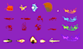 create pixel visual effect, particle effect, props, spell animation, skill icon