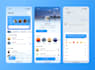 a modern mobile app UI UX in figma with user flow
