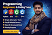 do programming assignments and coding tasks in python java and c sharp