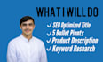 optimize amazon listing with SEO title bullet points description