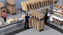 design 3d smart factory logistics and robotic warehouse animation