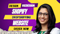 shopify store design shopify website development shopify redesign wix store edit