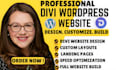 design and build a professional divi wordpress website