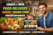 create wix food delivery grocery organic store subscription website