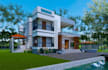 update luxury duplex external,modern mansion facade render, cgi garden landscape
