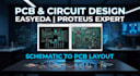 design circuit schematic and pcb in easyeda and proteus