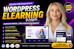 design wordpress elearning website learning portal lms education website