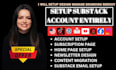 fully setup substack account manage  substack post design substack beehiiv
