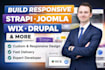 build strapi website joomla shopware website wix harmony website drupal website