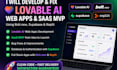 develop, fix lovable ai web apps, saas mvp, website bolt new, supabase, replit