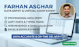 do professional data entry, copy paste and web research