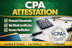 certify and attest financial statements as a licensed CPA