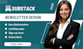 setup substack account design substack newsletter substack landing page design