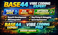 build and fix base 44 app base44 with vibe coding expert debugging and optimizat