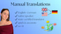 manuelle und professionelle Übersetzung von englisch nach deutsch