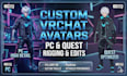 create or edit custom vrchat avatars for PC and quest with rigging