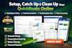 do setup, catchup, cleanup and bookkeeping in quickbooks online
