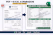 convert PDF, scanned images, and documents into excel