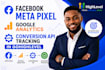 facebook meta pixel, google analytics, conversion API tracking in gohighlevel