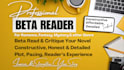 beta read, critique novel, romance beta reader, beta reader fantasy