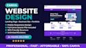 design a canva website, canva landing page and canva business website