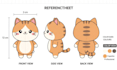 design custom plush reference sheet stuffed animal toy tech pack ych concept