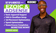 ezoic setup approval integration ad placement cloudflare dns website monetizated