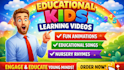 create engaging and interactive 3d pixar style animation video for kids learning