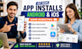 do aso mobile app promotion, gain thousand android ios app install app promotion