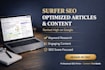 write surfer SEO optimised articles, blog posts and website contents that ranks