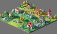 design stylized 3d low poly environment buildings game assets for unity games