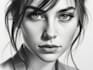 draw a detailed pencil or charcoal portrait