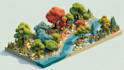 draw a unique vector or isometric map