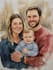 create a watercolor family portrait
