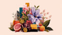 draw illustrations with flowers and different objects