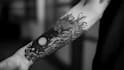 custom an abstract black tattoo design