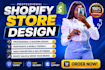 build shopify website, design or redesign shopify store, dropshipping store