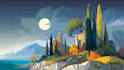 create professional vector illustration for landscapes and objects