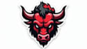 do powerful bull head mascot flat logo design 1 day