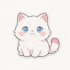 create 3 cute kawaii stickers in chibi style