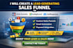 create a lead generating sales funnel on clickfunnels, gohighlevel, getresponse