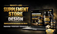 design a private label supplement shopify store  nutrition website