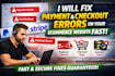 fix payment checkout errors on your ecommerce website fast website bug fix cart