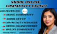 setup skool online community skool community manager online course skool setup