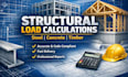 do structural load calculations for steel, concrete and wood structure