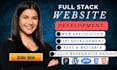 do full stack website development front end developer develop custom website