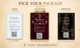 design modern wedding invitation with  qr code and location