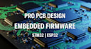 design multilayer pcb and embedded firmware for iot stm32 esp32