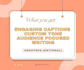 write engaging instagram captions