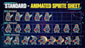 create pixel art characters, sprites, tilesets, animations and game UI assets